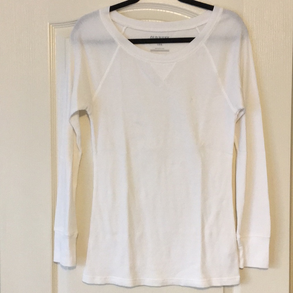 Cream lightweight thermal style top